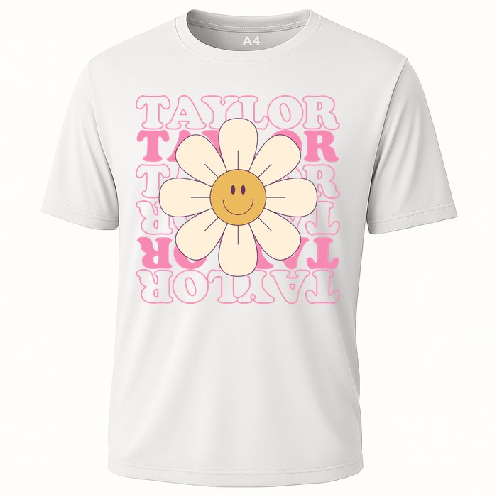 Taylor Groovy Sunflower Retro Cooling Performance Crew T-Shirt