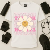Taylor Groovy Sunflower Retro Cooling Performance Crew T-Shirt