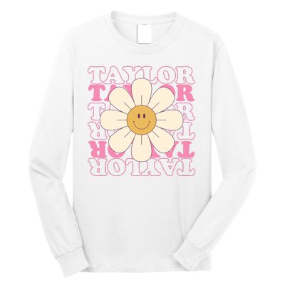 Taylor Groovy Sunflower Retro Long Sleeve Shirt