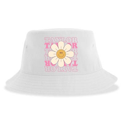 Taylor Groovy Sunflower Retro Sustainable Bucket Hat