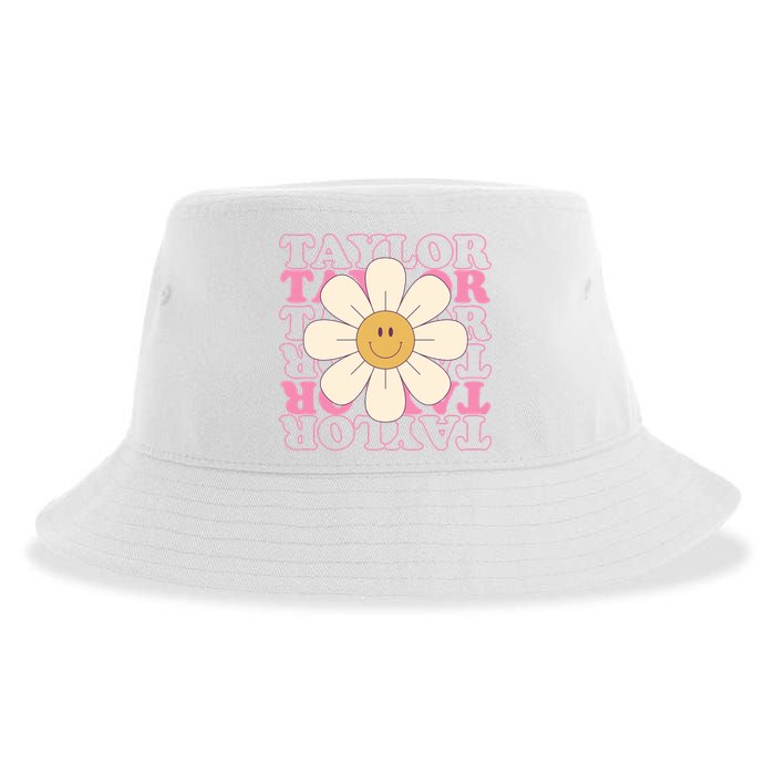 Taylor Groovy Sunflower Retro Sustainable Bucket Hat