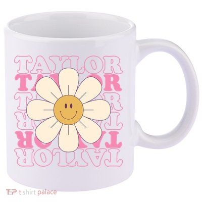 Taylor Groovy Sunflower Retro 11oz C Handle Ceramic Mug