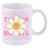 Taylor Groovy Sunflower Retro 11oz C Handle Ceramic Mug