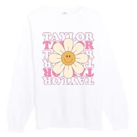 Taylor Groovy Sunflower Retro Premium Crewneck Sweatshirt