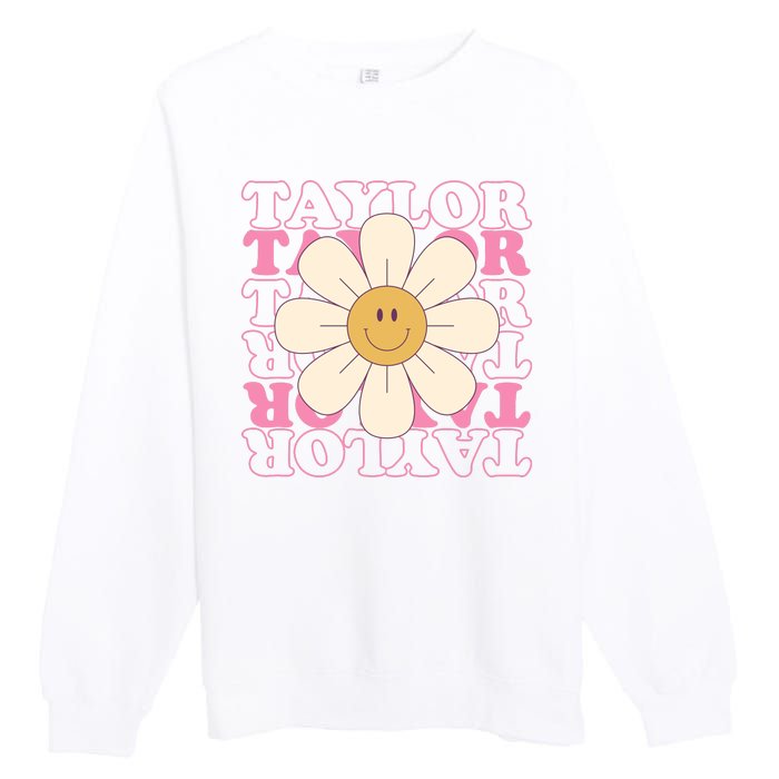 Taylor Groovy Sunflower Retro Premium Crewneck Sweatshirt