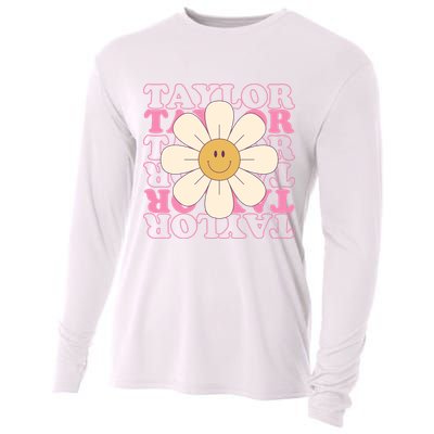 Taylor Groovy Sunflower Retro Cooling Performance Long Sleeve Crew