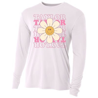 Taylor Groovy Sunflower Retro Cooling Performance Long Sleeve Crew