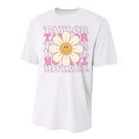 Taylor Groovy Sunflower Retro Performance Sprint T-Shirt