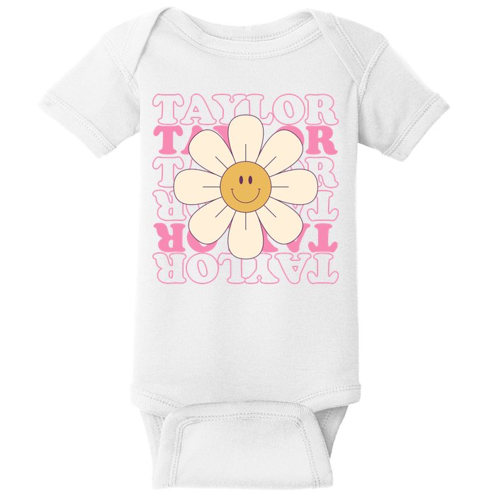 Taylor Groovy Sunflower Retro Baby Bodysuit