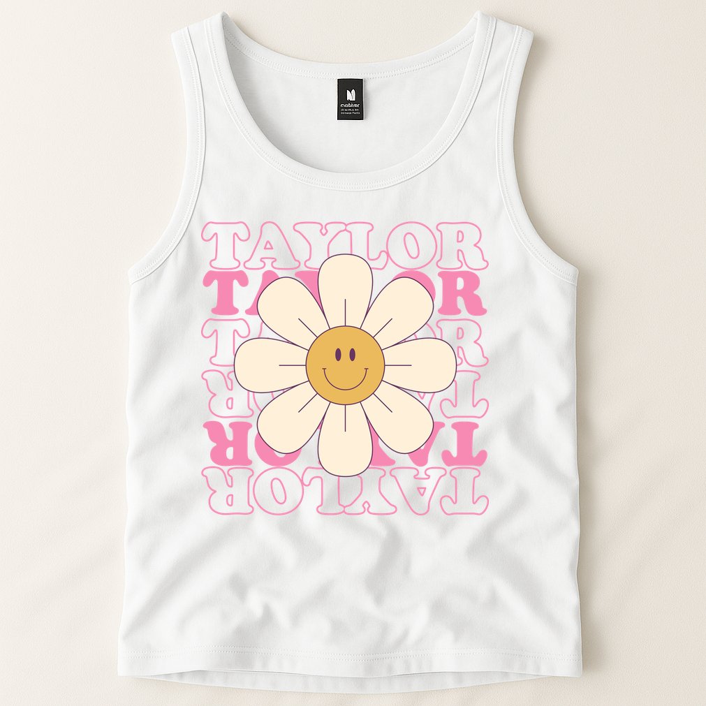 Taylor Groovy Sunflower Retro Tank Top