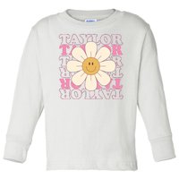 Taylor Groovy Sunflower Retro Toddler Long Sleeve Shirt