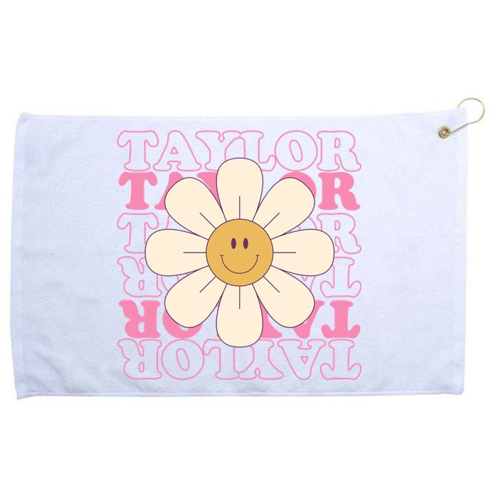 Taylor Groovy Sunflower Retro Grommeted Golf Towel