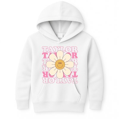 Taylor Groovy Sunflower Retro Kids Hoodie