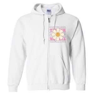 Taylor Groovy Sunflower Retro Full Zip Hoodie