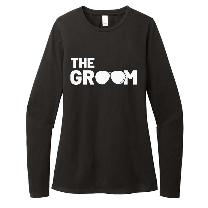 The Groom Squat Bachelor Supplies Party Wedding Womens CVC Long Sleeve Shirt