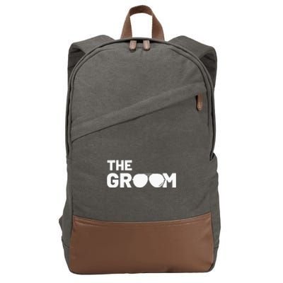 The Groom Squat Bachelor Supplies Party Wedding Cotton Canvas Backpack