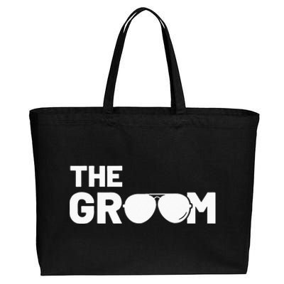 The Groom Squat Bachelor Supplies Party Wedding Cotton Canvas Jumbo Tote