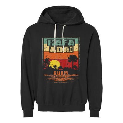 Tropical Guam Seal Hafa Adai Guam Garment-Dyed Fleece Hoodie