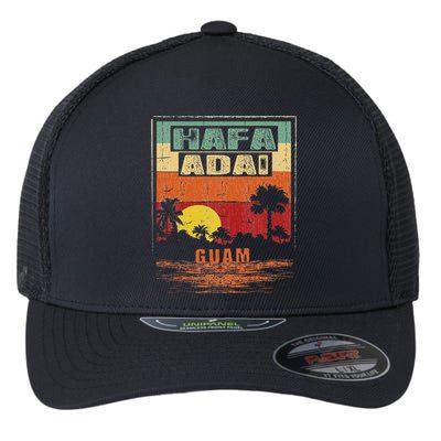 Tropical Guam Seal Hafa Adai Guam Flexfit Unipanel Trucker Cap