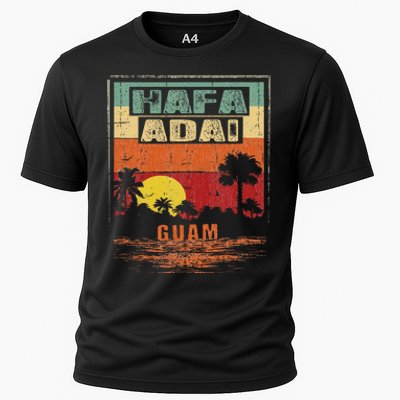 Tropical Guam Seal Hafa Adai Guam Cooling Performance Crew T-Shirt