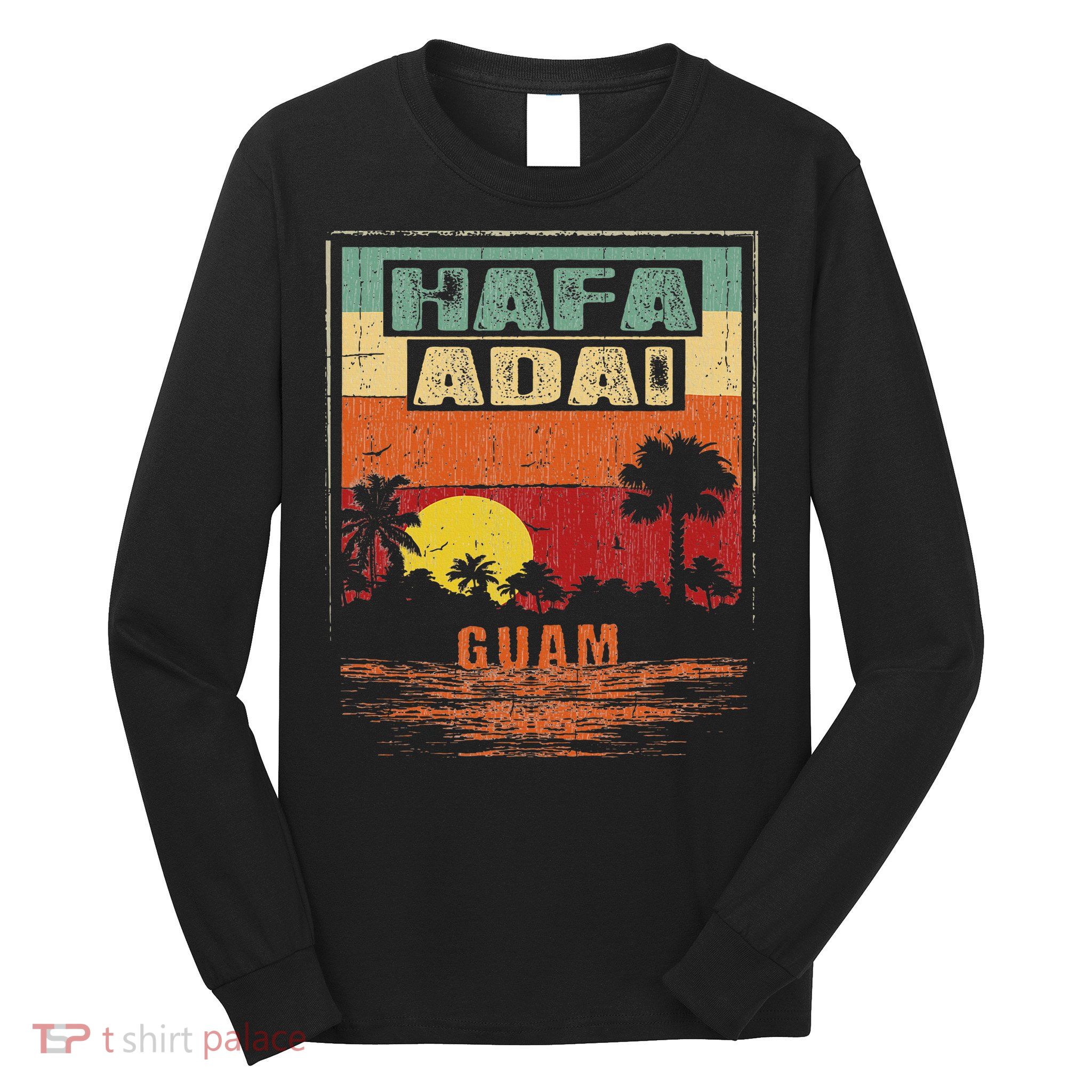 Tropical Guam Seal Hafa Adai Guam Long Sleeve Shirt