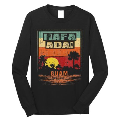 Tropical Guam Seal Hafa Adai Guam Long Sleeve Shirt