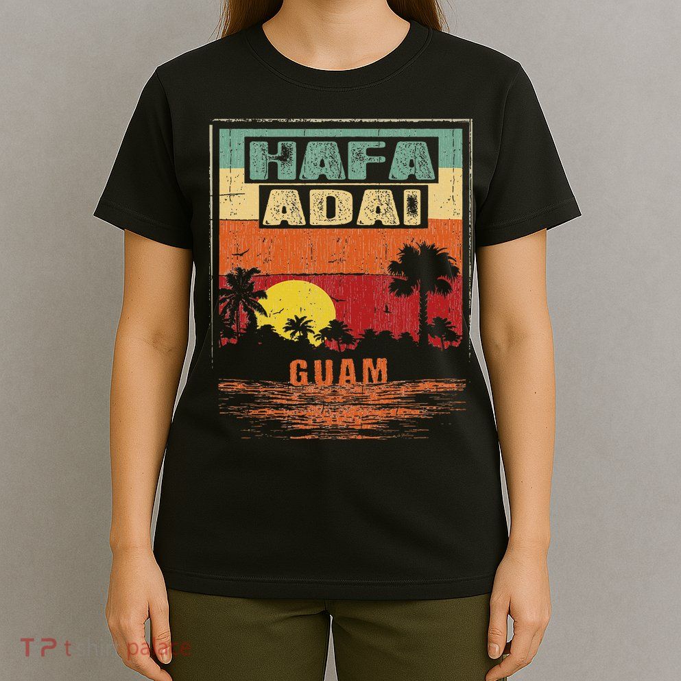 Tropical Guam Seal Hafa Adai Guam T-Shirt