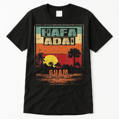 Tropical Guam Seal Hafa Adai Guam Tall T-Shirt