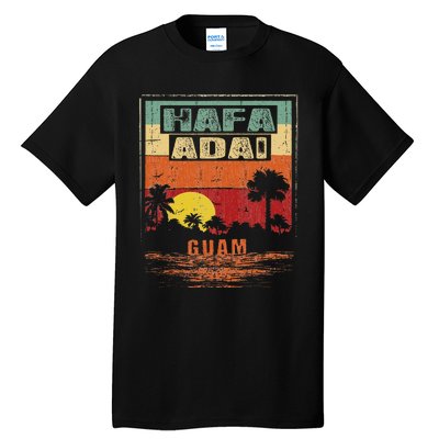 Tropical Guam Seal Hafa Adai Guam Tall T-Shirt