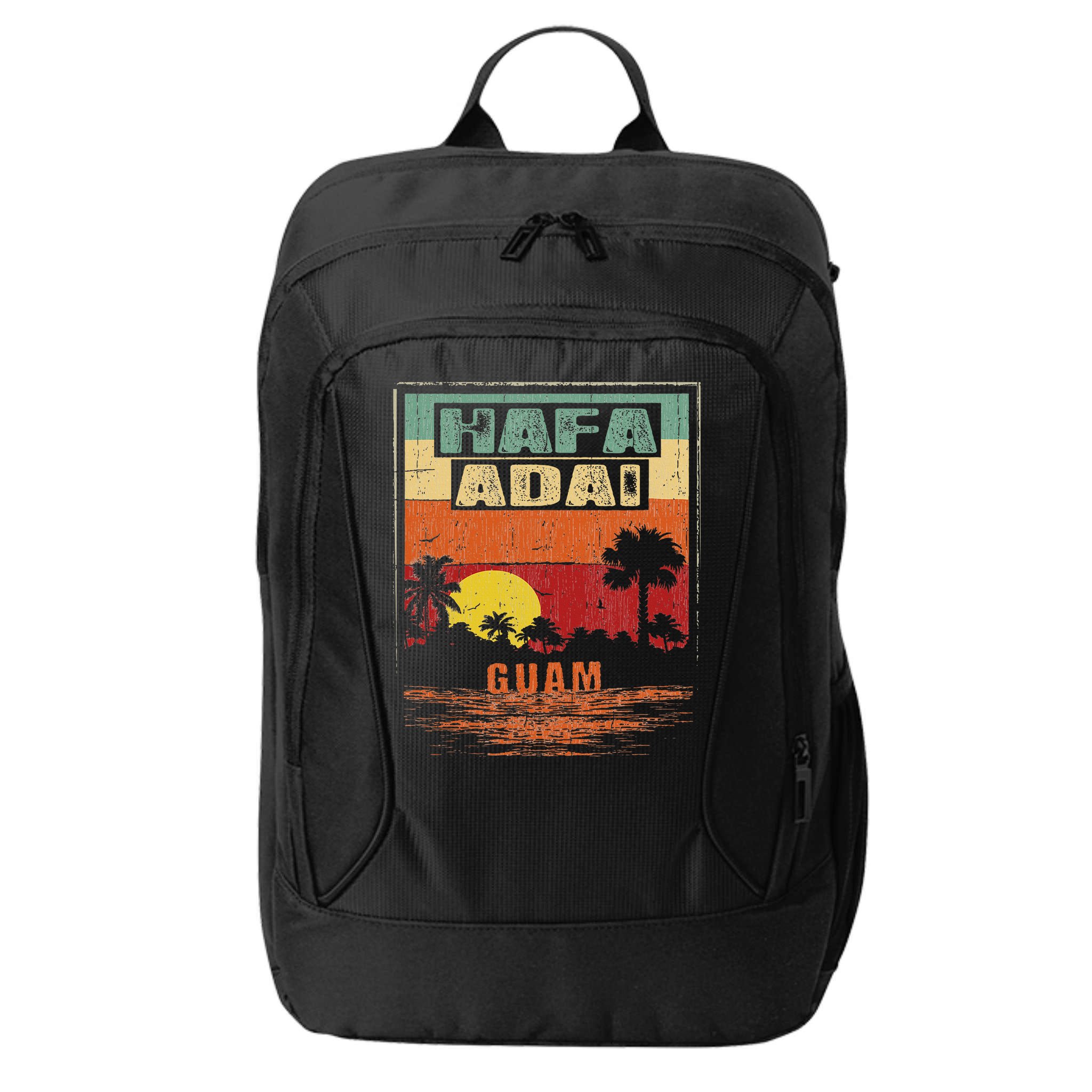 Tropical Guam Seal Hafa Adai Guam City Backpack