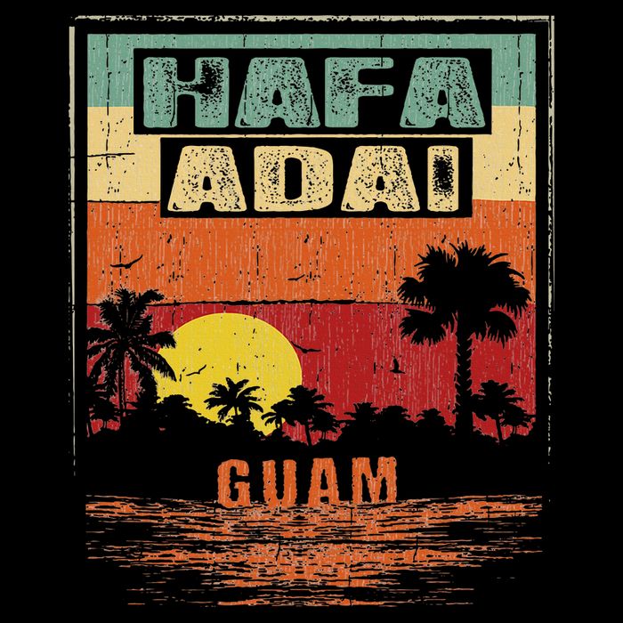 Tropical Guam Seal Hafa Adai Guam Sustainable Bucket Hat