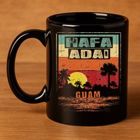 Tropical Guam Seal Hafa Adai Guam 11oz C Handle Ceramic Mug
