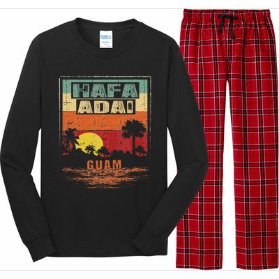 Tropical Guam Seal Hafa Adai Guam Long Sleeve Pajama Set