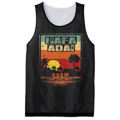 Tropical Guam Seal Hafa Adai Guam Mesh Reversible Basketball Jersey Tank