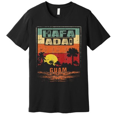 Tropical Guam Seal Hafa Adai Guam Premium T-Shirt