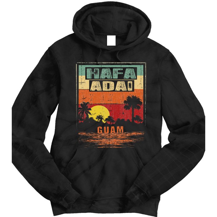 Tropical Guam Seal Hafa Adai Guam Tie Dye Hoodie