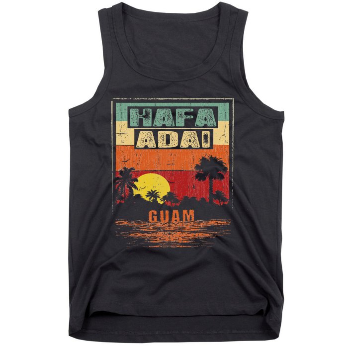 Tropical Guam Seal Hafa Adai Guam Tank Top