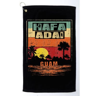 Tropical Guam Seal Hafa Adai Guam Golf Towel