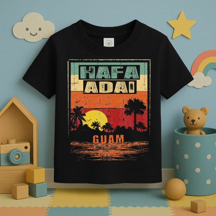Tropical Guam Seal Hafa Adai Guam Toddler T-Shirt