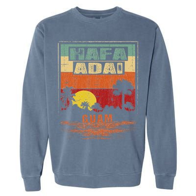 Tropical Guam Seal Hafa Adai Guam Garment-Dyed Sweatshirt