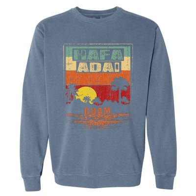 Tropical Guam Seal Hafa Adai Guam Garment-Dyed Sweatshirt