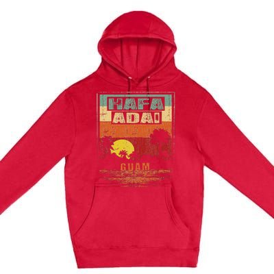 Tropical Guam Seal Hafa Adai Guam Premium Pullover Hoodie