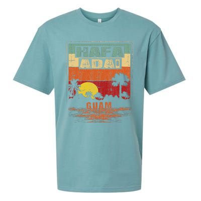 Tropical Guam Seal Hafa Adai Guam Sueded Cloud Jersey T-Shirt