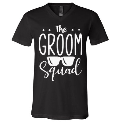 The Groom Squad Wedding Grooms V-Neck T-Shirt