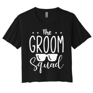 The Groom Squad Wedding Grooms Women's Crop Top Tee