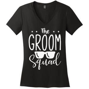 The Groom Squad Wedding Grooms Women's V-Neck T-Shirt