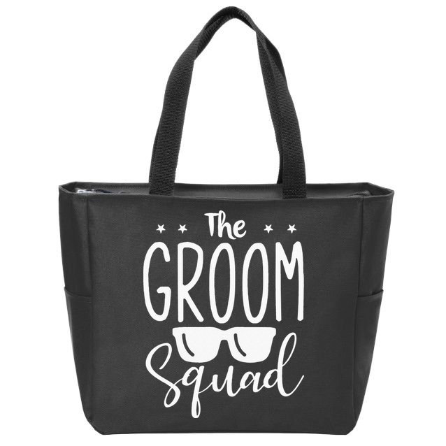 The Groom Squad Wedding Grooms Zip Tote Bag