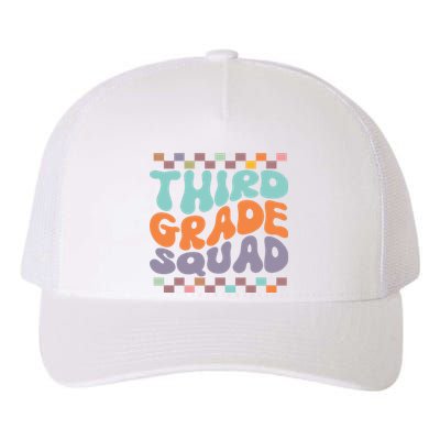 Third Grade Squad Retro Groovy Happy First Day Of School Gift Yupoong Adult 5-Panel Trucker Hat