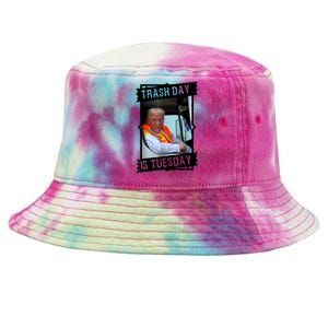 Trump Garbage Truck Trash Day Is Tuesday Tie-Dyed Bucket Hat