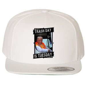 Trump Garbage Truck Trash Day Is Tuesday Wool Snapback Cap